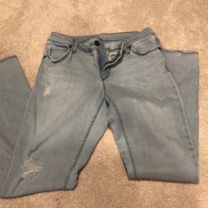Loft acid wash distressed jeans